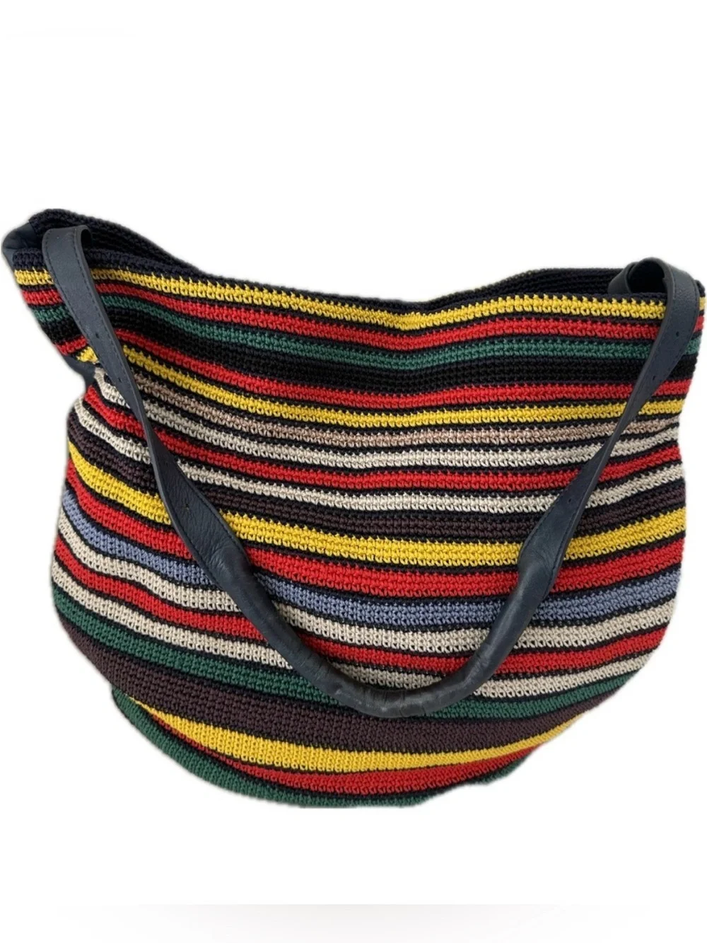The Sak, Striped Multicolor Knit Shoulder tote Bag